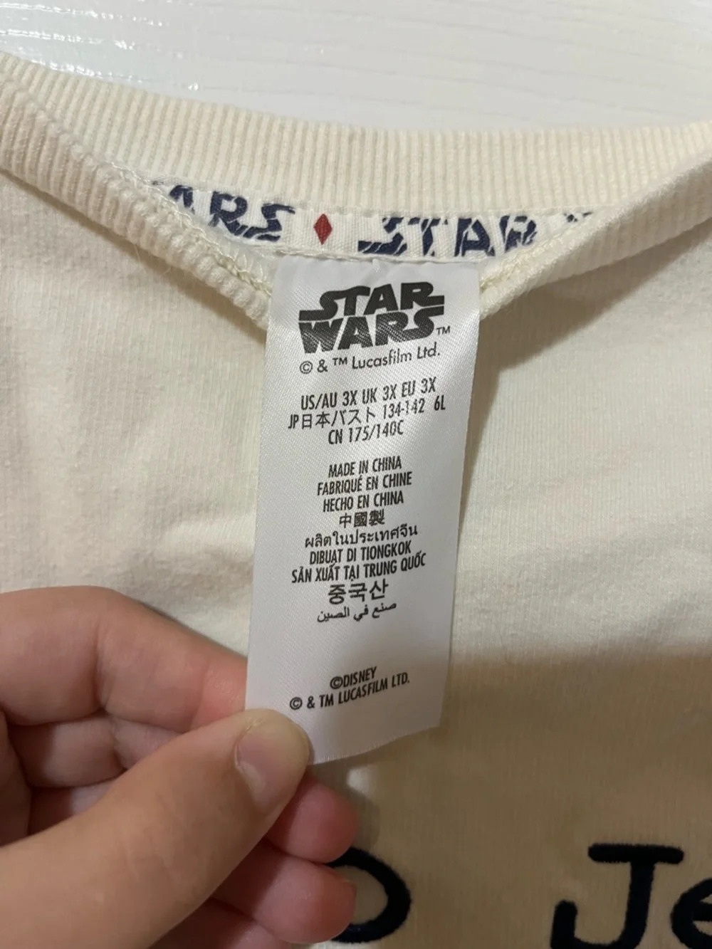 Star Wars Cream Crewneck with Navy Print - Picture 2 of 3